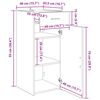 vidaXL Buffet Ch&ecirc;ne noir 42,5 x 40 x 93 cm Bois d'ing&eacute;nierie