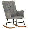 vidaXL Chaise &agrave; bascule gris vintage toile