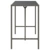 vidaXL Table de bar et dessus en verre gris 180x70x110 cm poly rotin