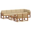 vidaXL Ensemble de canap&eacute;s d'ext&eacute;rieur 9 pcs Naturel et Beige