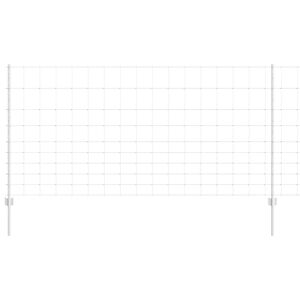 vidaXL Cl&ocirc;ture sauvage ext&eacute;rieure avec poteaux 50 x 1,2 m Argent&eacute;
