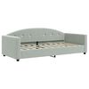 vidaXL Lit de jour avec matelas gris clair 90x190 cm velours