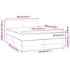 vidaXL Sommier &agrave; lattes de lit avec matelas LED Bleu 140x190 cm Tissu