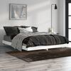 vidaXL Cadre de lit sans matelas blanc 135x190 cm bois d'ing&eacute;nierie