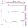 vidaXL Table de chevet Blanc 40x35x50 cm