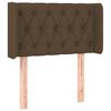 vidaXL T&ecirc;te de lit &agrave; LED Marron fonc&eacute; 83x16x78/88 cm Tissu