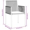 vidaXL Ensemble de salle &agrave; manger pour jardin 9 pcs Noir Rotin PE