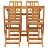 vidaXL Ensemble bistro de jardin 5 pcs Marron Bois d'acacia massif