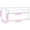 vidaXL Meuble TV avec lumi&egrave;res LED noir 90x35x40 cm