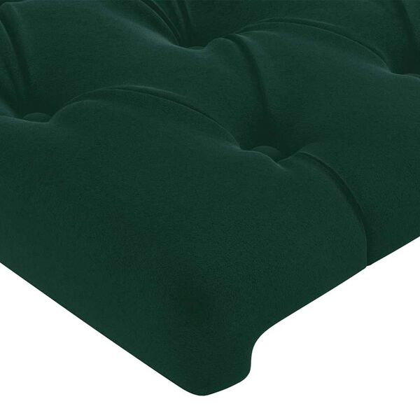 vidaXL Tête de lit Vert foncé 90x7x118/128 cm Velours