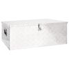 vidaXL Bo&icirc;te de rangement Argent&eacute; 100x55x37 cm Aluminium