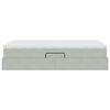 vidaXL Lit avec rangement et matelas Gris clair 120 x 190 cm Velours