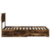 vidaXL Cadre de lit Ch&ecirc;ne fum&eacute; 90 x 190 cm Bois d'ing&eacute;nierie