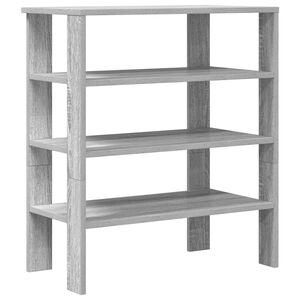 vidaXL &Eacute;tag&egrave;re &agrave; chaussures sonoma gris 61x32x70 cm bois d'ing&eacute;nierie