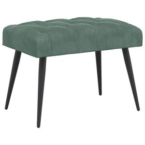 vidaXL Banc avec capitonnage bouton Vert Mer 60 x 40 x 45 cm Velours