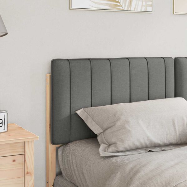 vidaXL T&ecirc;te de lit capitonn&eacute;e Marron et gris clair 160 cm Pin massif