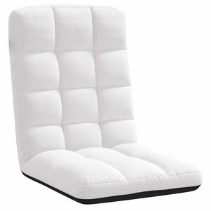 vidaXL Chaise de sol pliante blanche en tissu 71 x 51 x 62 cm