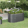 vidaXL Lit sur&eacute;lev&eacute; de jardin Acier galvanis&eacute; Anthracite