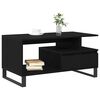 vidaXL Table basse Ch&ecirc;ne noir 90 x 49 x 45 cm Bois d'ing&eacute;nierie