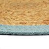 vidaXL Napperons 6 pcs Naturel et vert 38 cm Jute et coton