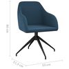 vidaXL Chaises &agrave; manger lot de 2 Bleu Velours