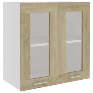 vidaXL Vitrine suspendue Lyon Ch&ecirc;ne Sonoma 60x31x60 cm