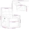 vidaXL Fauteuil inclinable de massage &eacute;lectrique marron tissu
