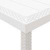 vidaXL Ensemble de salle &agrave; manger pour jardin 3 pcs Blanc Rattan Polt