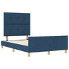 vidaXL Cadre de lit avec t&ecirc;te de lit Bleu 120 x 200 cm tissu