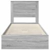 vidaXL Lit de Rangement Gris Sonoma 90 x 190 cm Bois d'ing&eacute;nierie