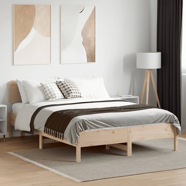 vidaXL Cadre de lit sans matelas 120x200 cm bois de pin massif