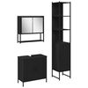 vidaXL Ensemble de mobilier de salle de bain 3 pc Noir
