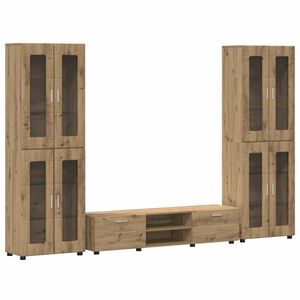vidaXL Ensemble meuble TV FLORIN 3 pc Ch&ecirc;ne artisanal