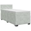 vidaXL Lit boxspring avec matelas Gris clair 80 x 200 cm Velours
