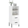 vidaXL Buffet Blanc brillant 34,5x34x90 cm Bois d'ing&eacute;nierie