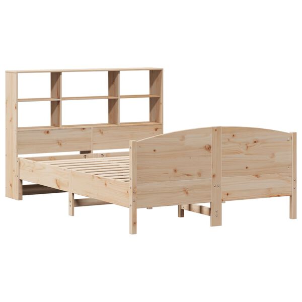 vidaXL Lit biblioth&egrave;que sans matelas 150x200 cm bois massif de pin