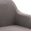 vidaXL Chaises pivotantes &agrave; manger lot de 2 taupe tissu