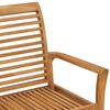 vidaXL Banc de jardin avec coussin &agrave; carreaux rouge 112 cm Teck massif