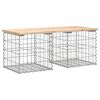vidaXL Banc de jardin design de gabion 103x44x42 cm bois massif de pin
