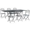 vidaXL Ensemble de salle &agrave; manger pour jardin 7 pc Anthracite