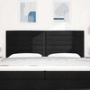 vidaXL T&ecirc;te de lit LED avec des lumi&egrave;res &agrave; LED Noir 200 cm Polyester