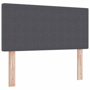 vidaXL T&ecirc;te de lit avec t&ecirc;te de lit Gris fonc&eacute; 90 cm Cuir synth&eacute;tique