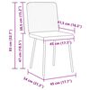 vidaXL Chaises &agrave; manger lot de 4 Rouge bordeaux Velours