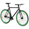 vidaXL V&eacute;lo &agrave; pignon fixe noir et vert 700c 59 cm