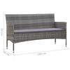 vidaXL Salon de jardin 2 pcs avec coussin R&eacute;sine tress&eacute;e Gris