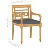 vidaXL Ensemble &agrave; manger de jardin 7 pcs coussins Bois de teck massif