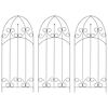 vidaXL Supports pour plantes grimpantes 3 pcs Noir 40x100 cm Fer