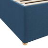 vidaXL Cadre de lit avec matelas Bleu 160 x 200 cm tissu