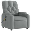 vidaXL Fauteuil de massage inclinable Gris clair Tissu