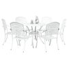 vidaXL Ensemble de salle &agrave; manger pour jardin 7 pcs Blanc Aluminium